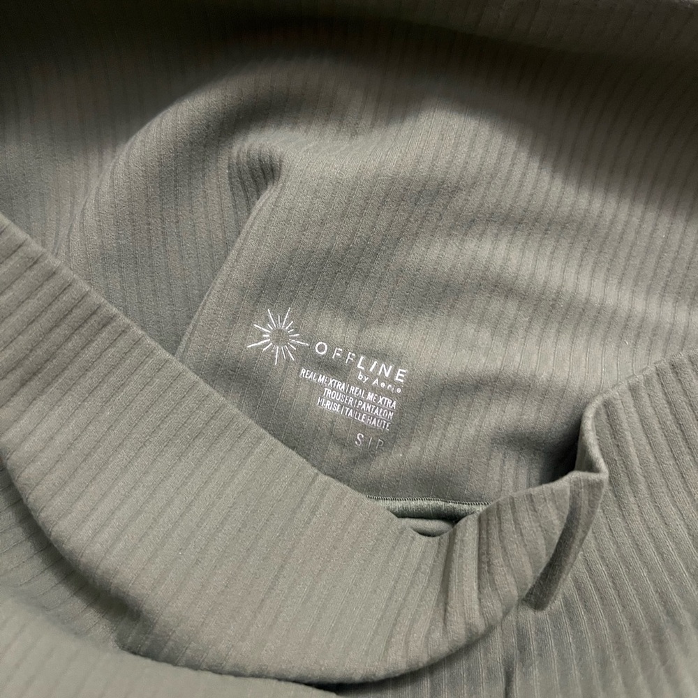 Aerie Ribbed High Waisted Trouser - Picture 3 of 3